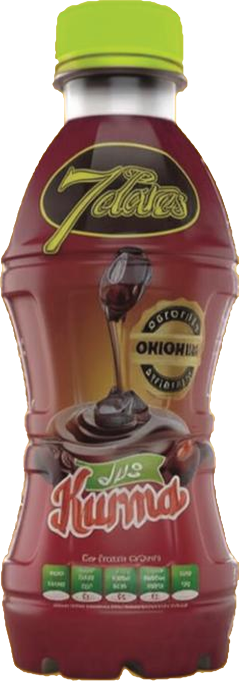 Botol 7Dates Original, jus kurma dengan tutup hijau